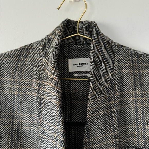 Isabel Marant 100% Virgin Wool Plaid Coat - Picture 4 of 6